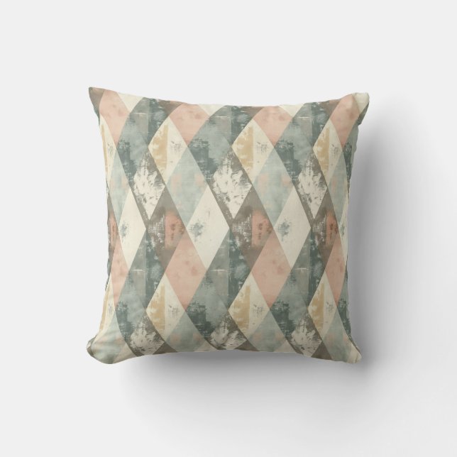 Almofada French Retro Harlequin Throw Pillow (Frente)