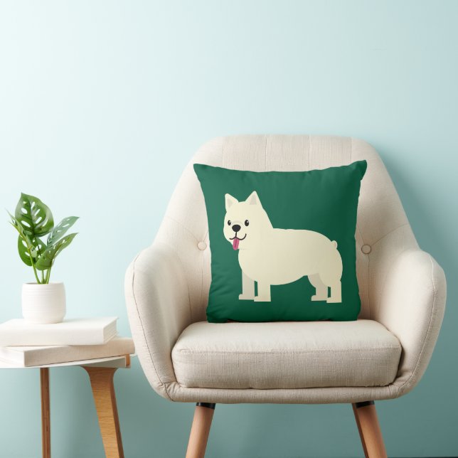 Almofada Frenchie Lover Green (Cadeira)