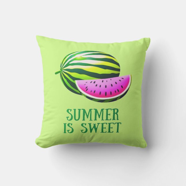 Almofada Fresh, Ripe Watermelon with Summer Vibes (Frente)