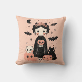 Almofada Frida Kahlo Pink Pasteloentre Spooky Cute Hallowee