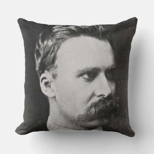 Almofada Friedrich Wilhelm Nietzsche (1844-1900) 1873 (b/w (Frente)