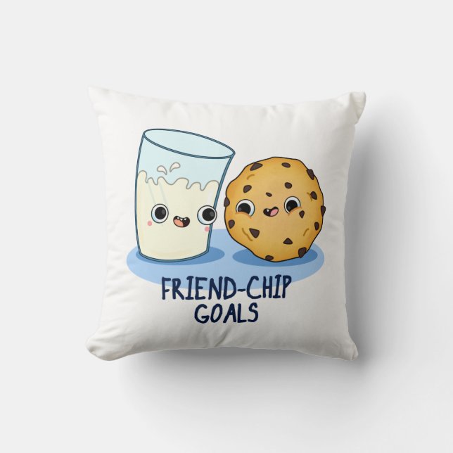 Almofada Friend Chip Mete Cookies Engraçados No Leite (Frente)