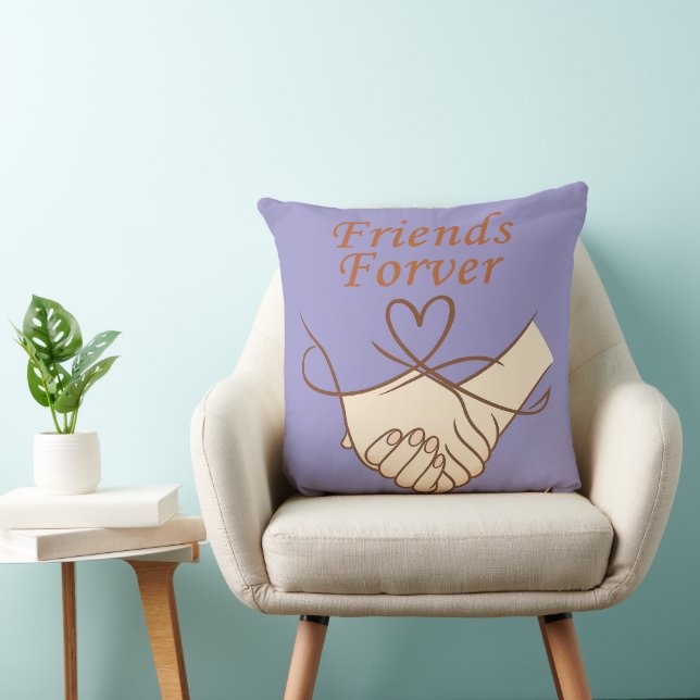 Almofada Friends Forever Heartline Art Throw Pillow (Cadeira)