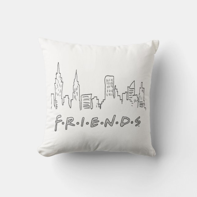 Almofada FRIENDS™ | Silhueta da Cidade de Nova York (Frente)