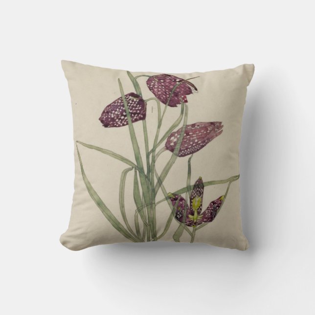 Almofada Fritillaria por Charles Mackintosh (Frente)