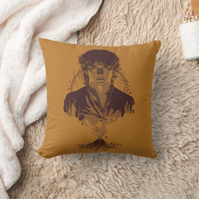 Almofada FRODO™ MOUNT DOOM™ Inscrição Tengwar Gráfica (Cobertor)