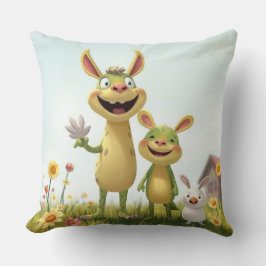 Almofada Fröhliche Wiesengang – Bunte Tierfreunde im Frühli