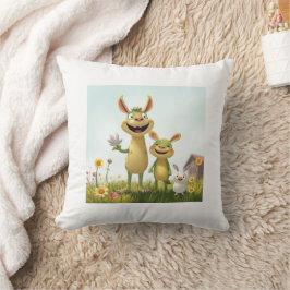 Almofada Fröhliche Wiesengang – Bunte Tierfreunde im Frühli