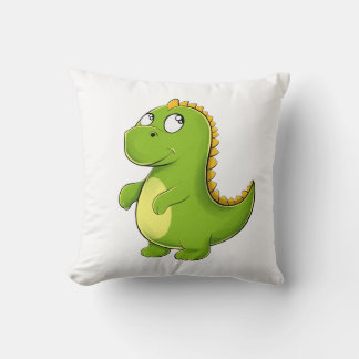 Almofada Fröhlicher Grüner Dino