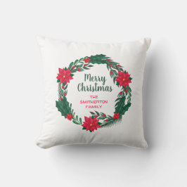 Almofada Frolix Natalino Vermelho Poinsettias