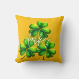 Almofada From emerald green to lucky clovers