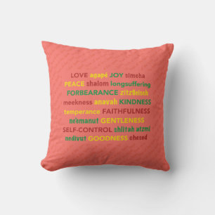 Almofada Fruta Cristã Personalizada DO Coral ESPIRITUOSO