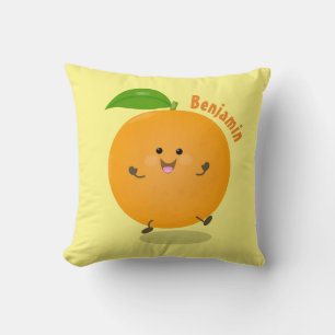 Almofada Fruta de citrinos de laranja-dança
