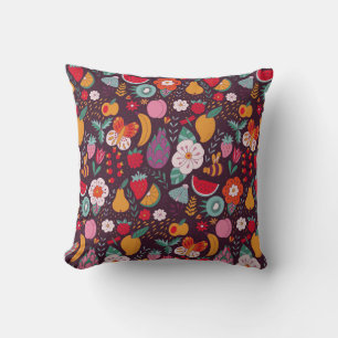 Almofada Fruta, decoração de verão feita à mão.