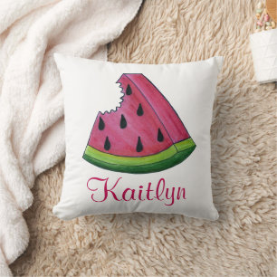 Almofada Fruta Fatia de Melão Rosa Personalizado