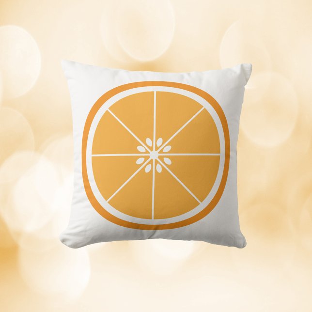Almofada Fruta Laranja Fatia (A throw pillow featuring an orange fruit slice)