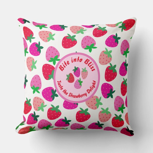 Almofada fruta natural do agricultor de Verão, cor-de-rosa, (Frente)