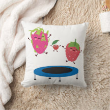 Fruta Pulando Em Trampoline