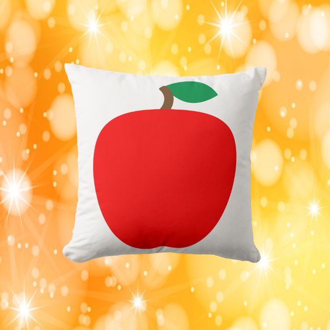 Almofada Fruta Vermelha Apple (A throw pillow with a graphic of a red apple.)