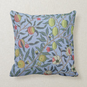 Almofada Fruta William Morris Pomegranate Ornamento Azul
