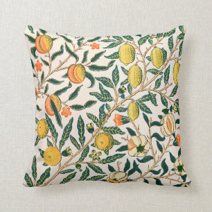 Almofada Fruta William Morris Pomegranate Ornamento Branco