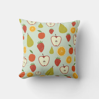 Almofada Frutas frescas em um padrão de repetição contínua