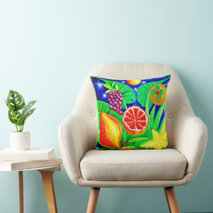 Almofada Frutas tropicais no céu. Comprar Agora