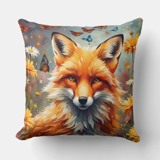 Almofada Fuchs auf der Wiese (Frente)