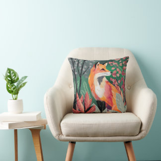Almofada Fuchs Zauberwald Hand-Painted Nature Illustrations