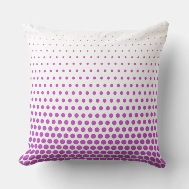Almofada Fuchsia Bolinhas Branca Moderna (Frente)
