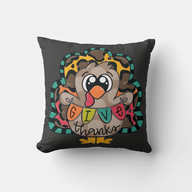 Almofada Fun cute turkey shirt (Frente)