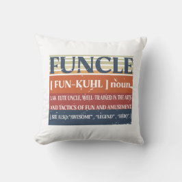 Almofada Funcle Engraçado Tio Definição, Incrível Herói da