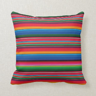 Almofada Funda De Cojín Red Serape Saltillo traditional mex