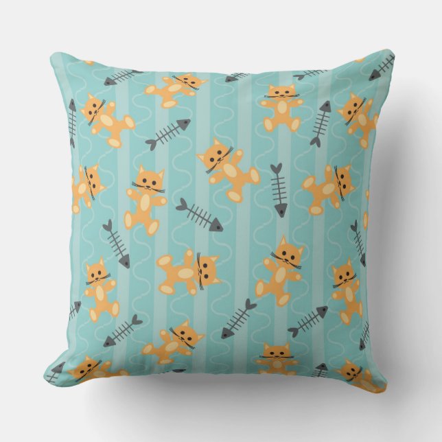Almofada fundo com gatos (Frente)