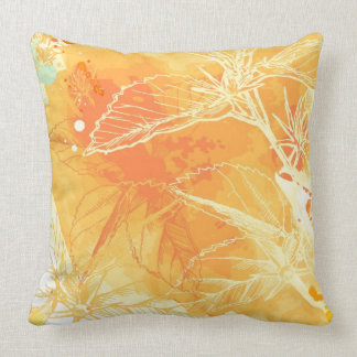 Almofada Fundo da aguarela do vetor & flores tropicais