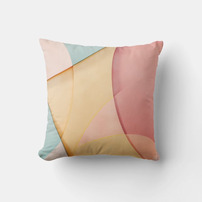 Almofada Fundo de formas de cor suave (Frente)