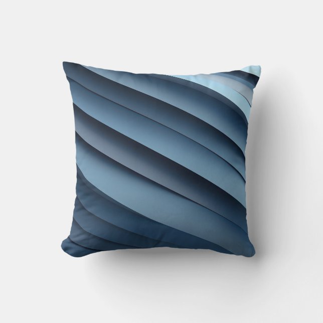 Almofada Fundo de formas sobrepostas em blues (Frente)