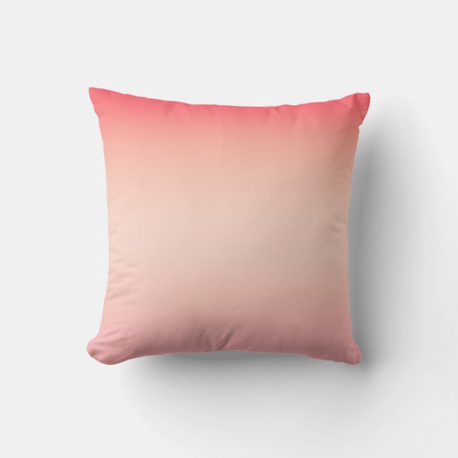 Almofada Fundo de gradação de cor rosa vermelha e amarela (Frente)