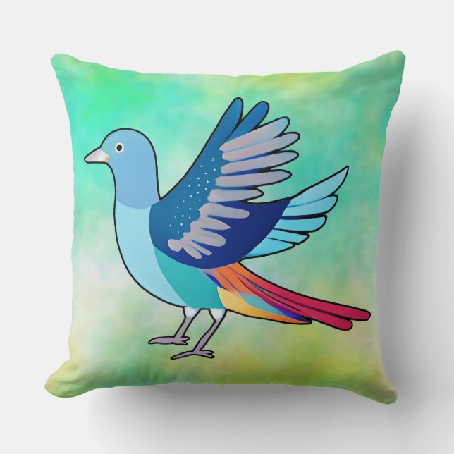 Almofada Fundo de mármore azul estilizado (Frente)