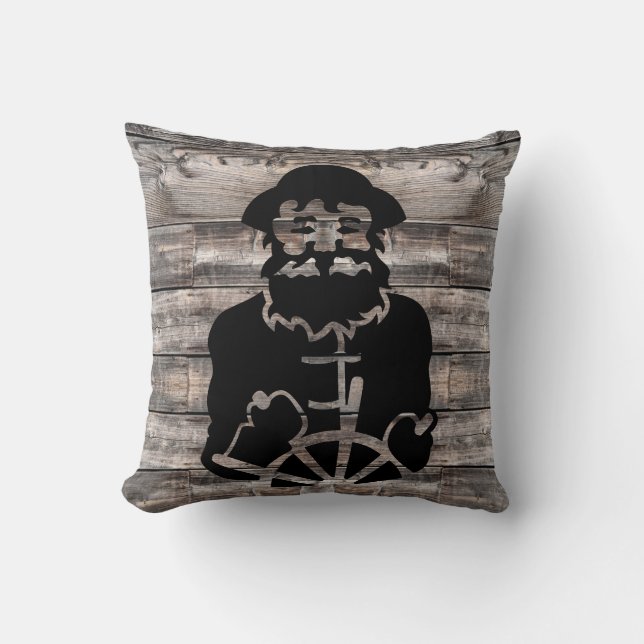 Almofada fundo de prancha de madeira com agentes atmosféric (Frente)