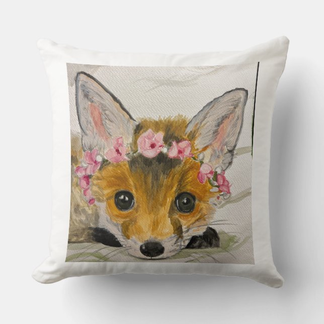 Almofada Fundo de Resgate da Família Sunny Fox (Frente)