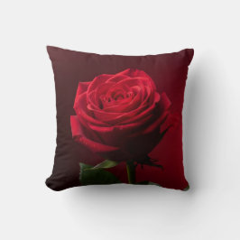 Almofada fundo de rosa vermelha design romântico luxuoso