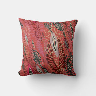 Almofada Fundo decorativo sem costura vermelho com estiliza