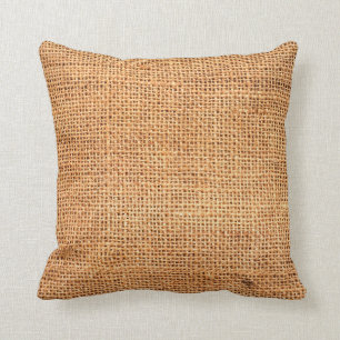 Almofada Fundo do pano castanho de burlap ou pano de saco