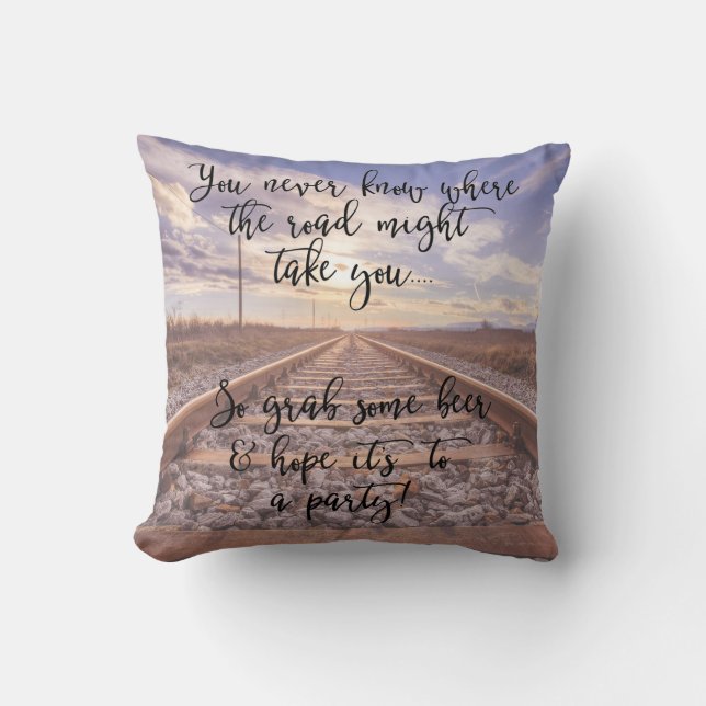 Almofada Fundo engraçado da trilha de estrada de ferro dos (Frente)