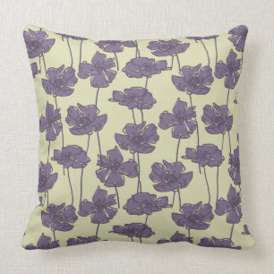 Almofada Fundo floral do teste padrão do vintage da arte
