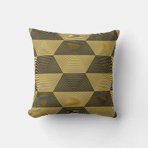 Almofada fundo geométrico abstrato. Malha hexagonal com