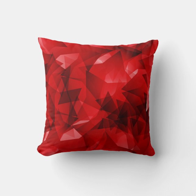 Almofada Fundo Geométrico Abstrato Vermelho-51083 (Frente)