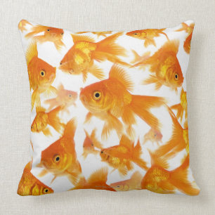 Almofada Fundo que mostra um grande grupo de peixe dourado