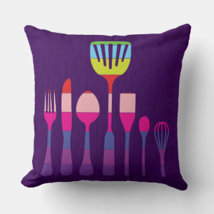 Almofada Fundo Roxo Cozinha Retro Culinária #4